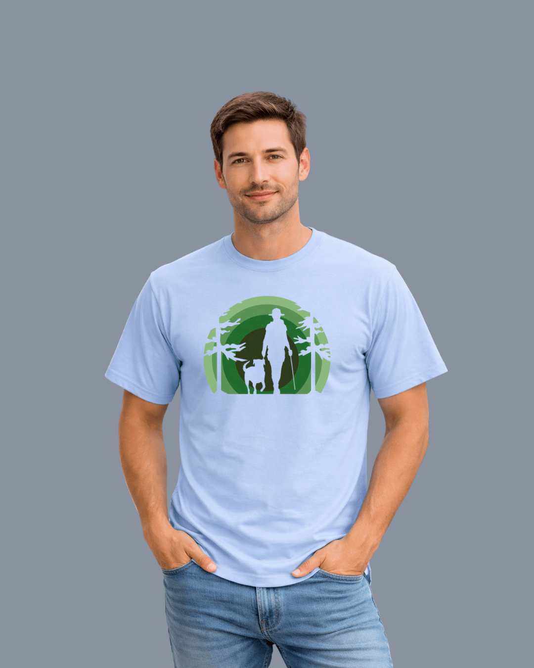 Green Landscape Hike and Dog T-shirt