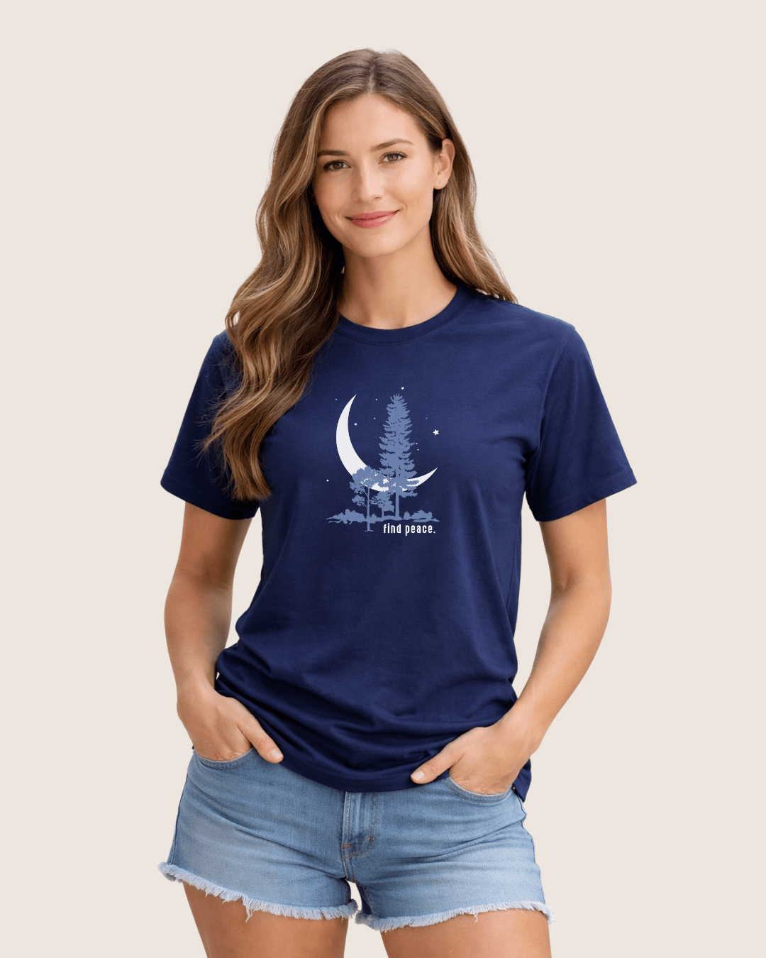 Find Peace Moon Landscape T-shirt