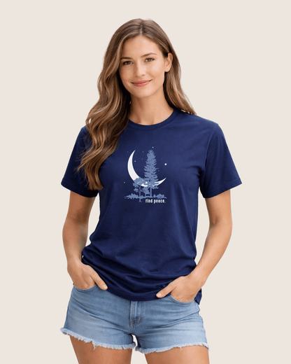 Find Peace Moon Landscape T-shirt