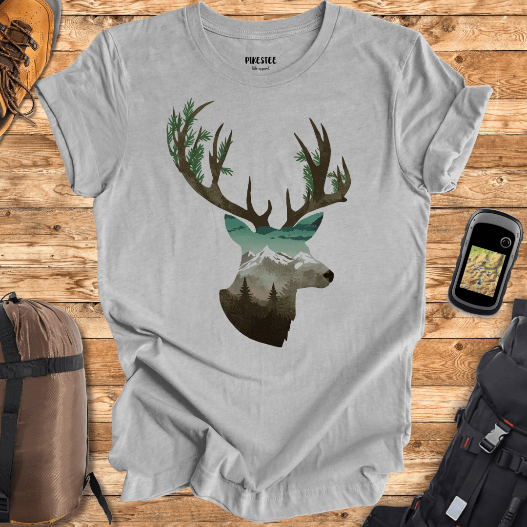 "Deer antler's Landscape" graphic T-shirt