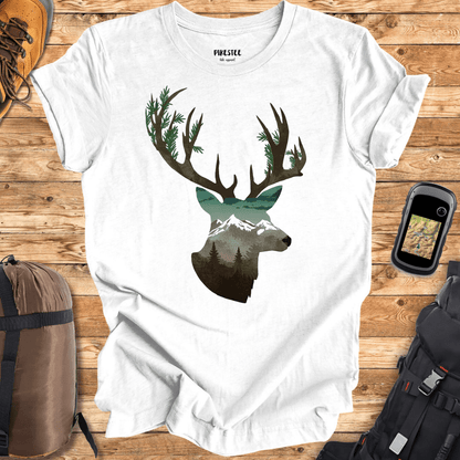 "Deer antler's Landscape" graphic T-shirt