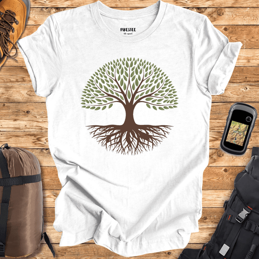 "Round Tree and Roots" graphic T-shirt