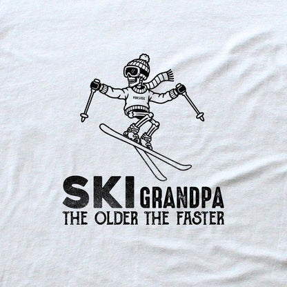 Ski Grandpa T-shirt - White - hero