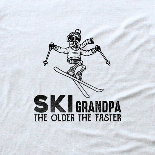 Ski Grandpa T-shirt - White - hero