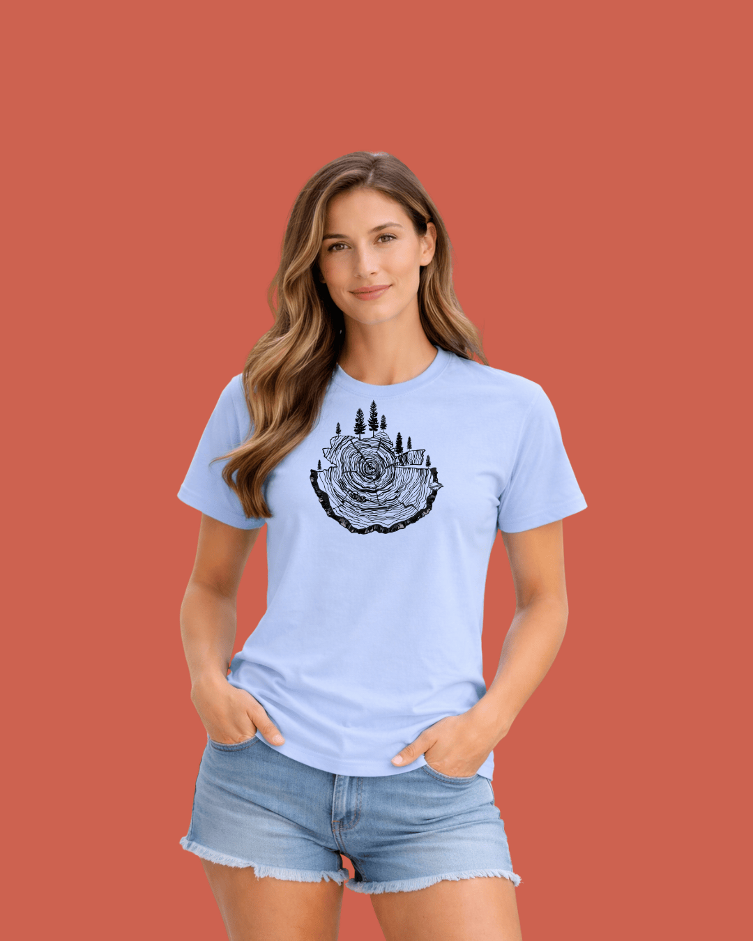 Pine Trunk and Trees T-shirt