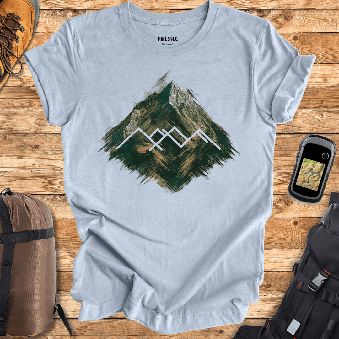 "Mountain Glitch" graphic T-shirt