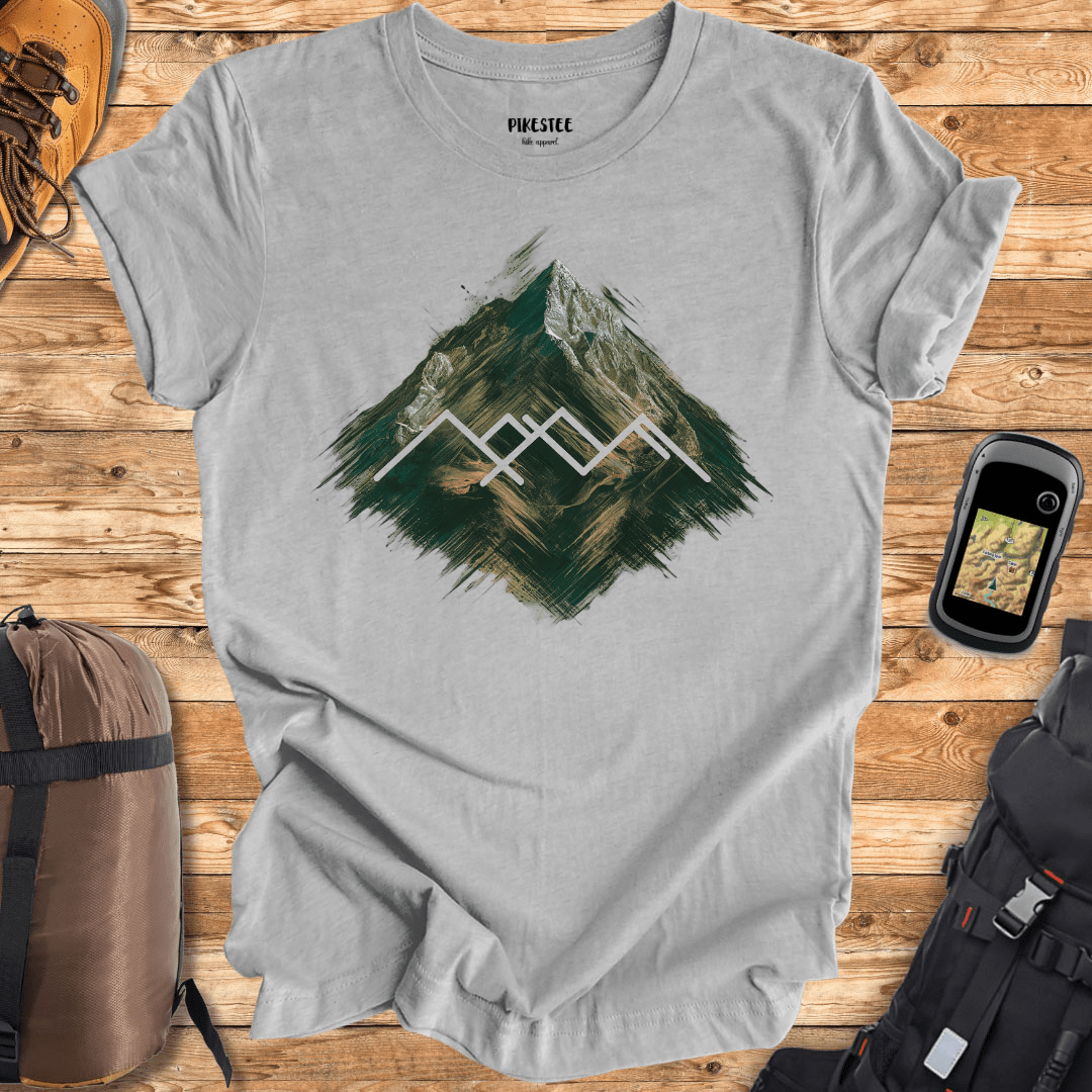 "Mountain Glitch" graphic T-shirt