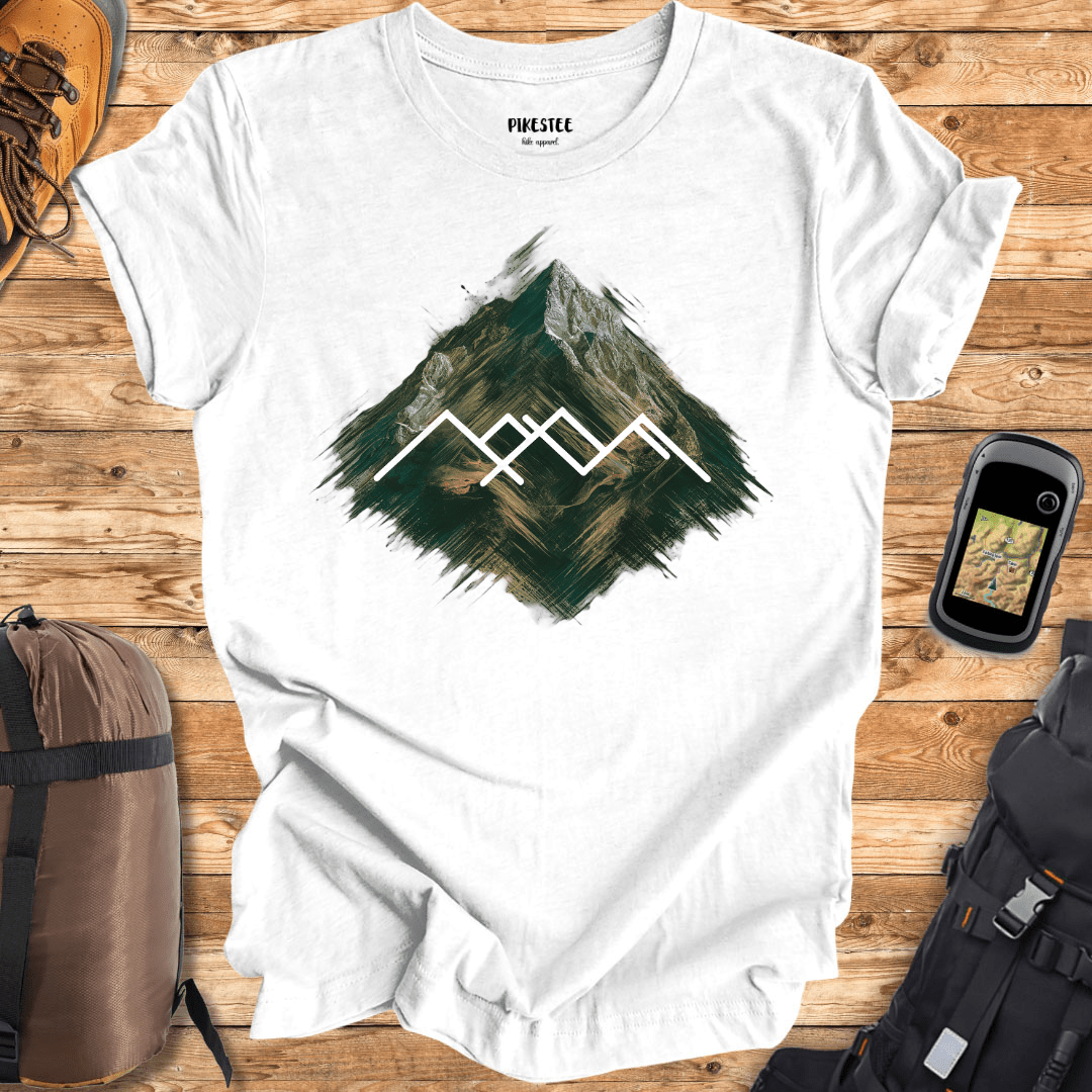 "Mountain Glitch" graphic T-shirt