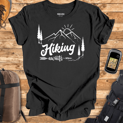 "Hiking Awaits" White T-shirt