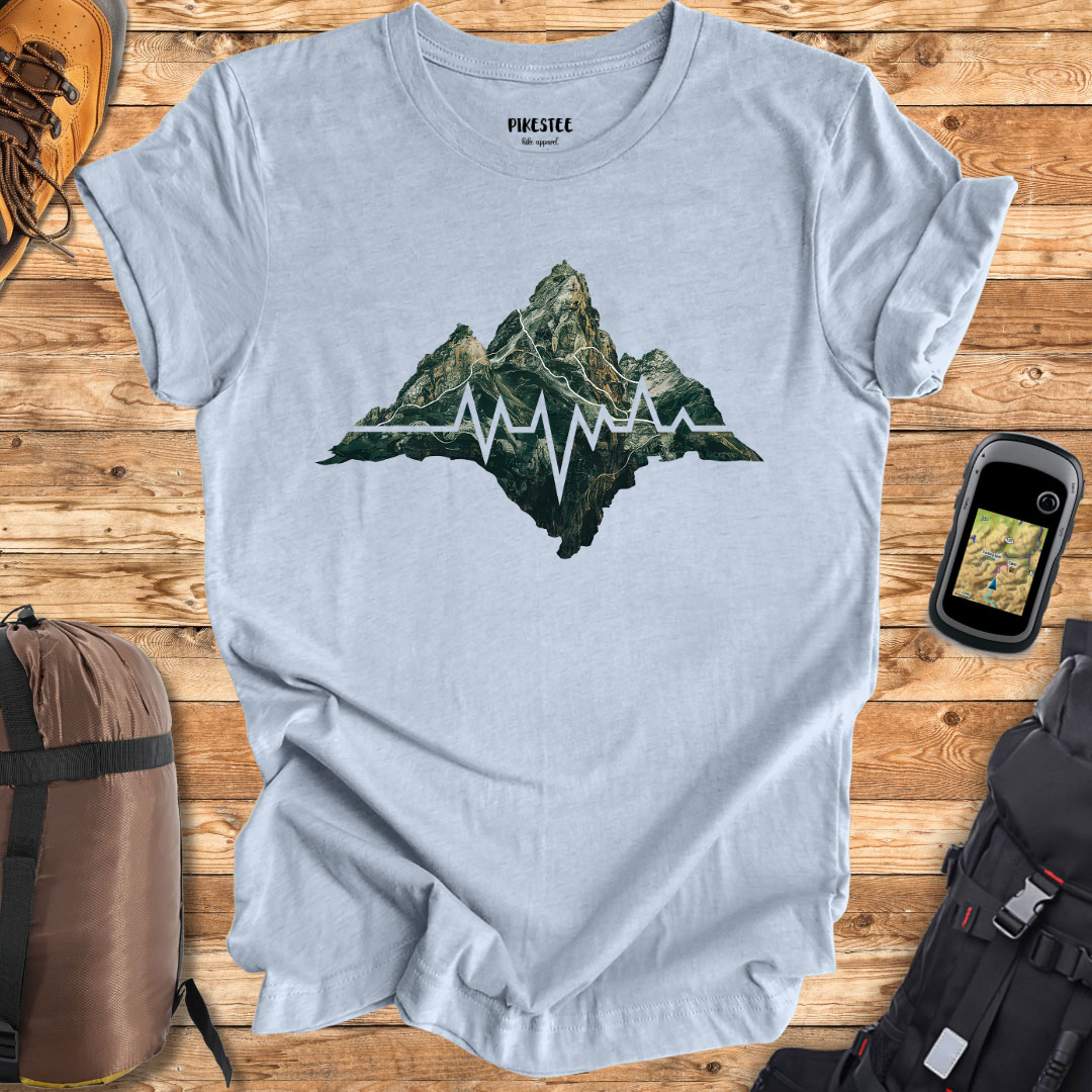 "Mountain Heart Rate" graphic T-shirt