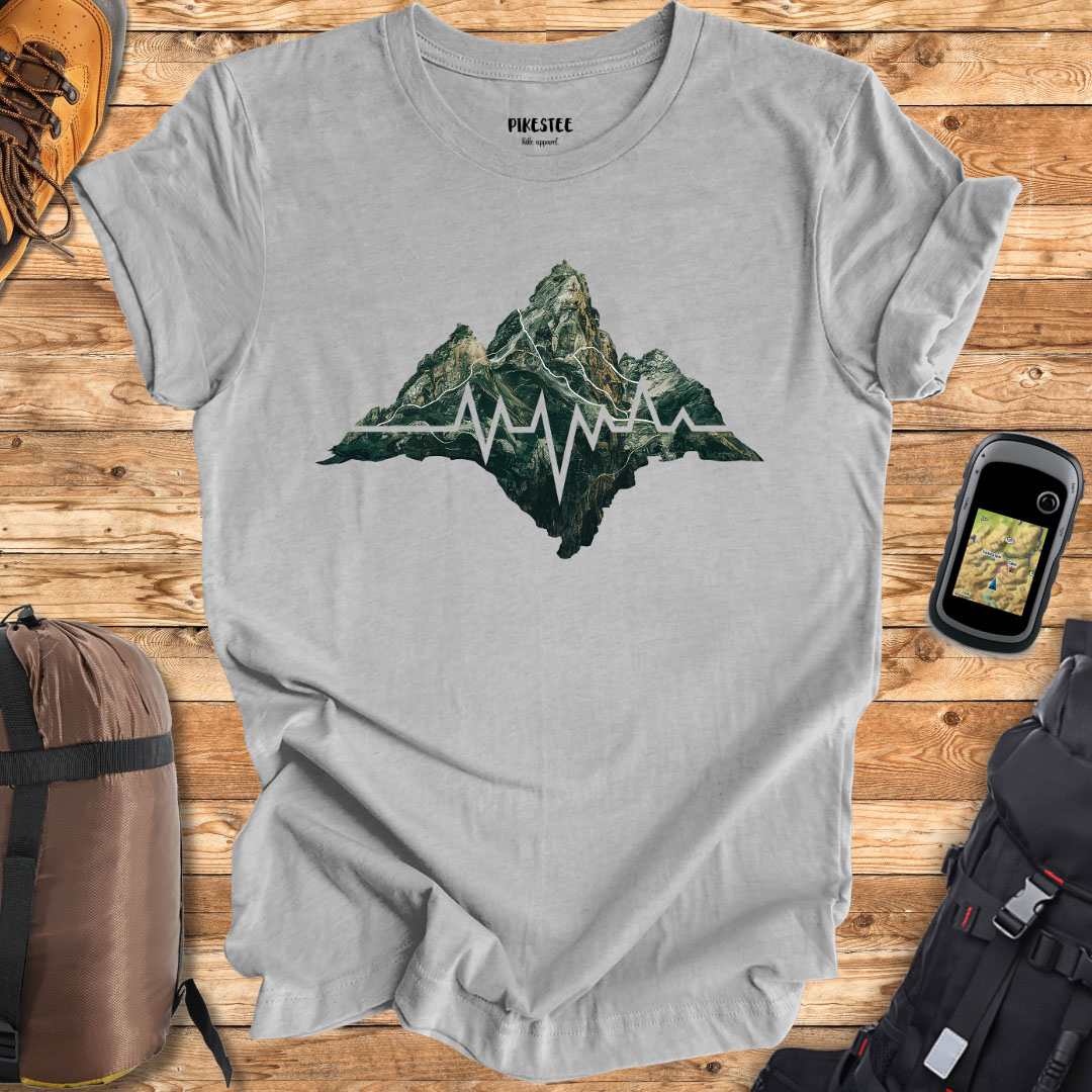 "Mountain Heart Rate" graphic T-shirt