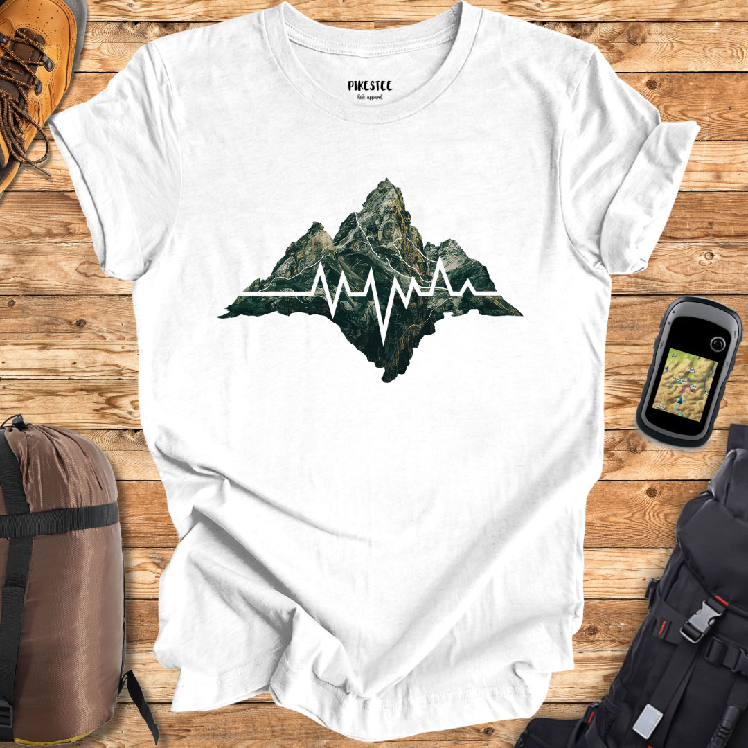 "Mountain Heart Rate" graphic T-shirt