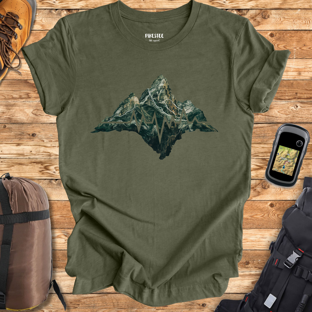 "Mountain Heart Rate" graphic T-shirt