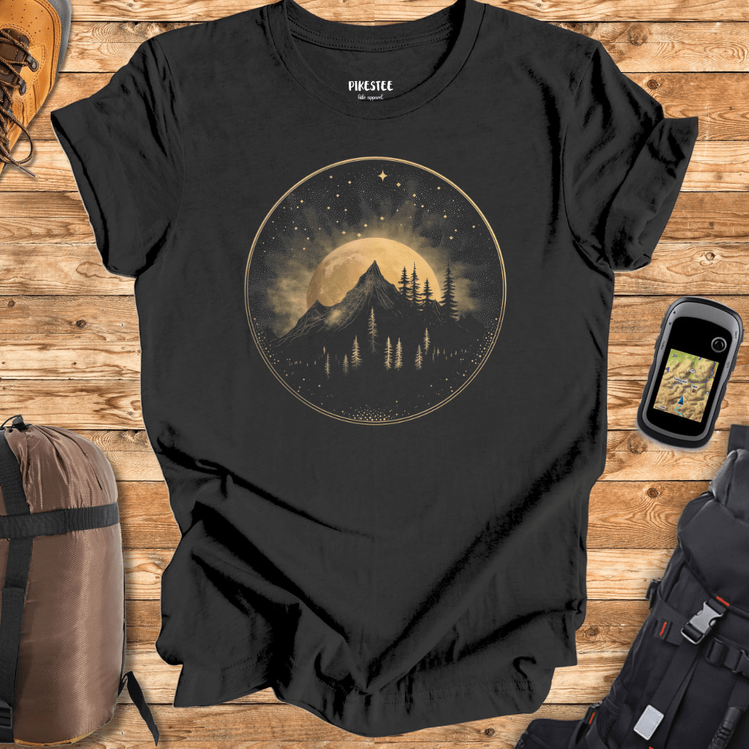 " Gold Mountain Landscape " graphic T-shirt