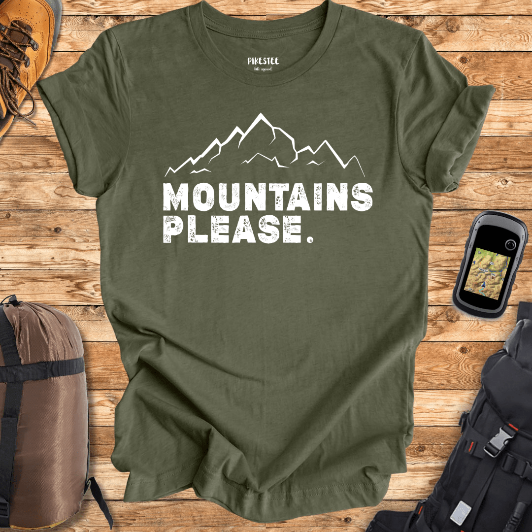 "Mountains Please" Graphic T-Shirt