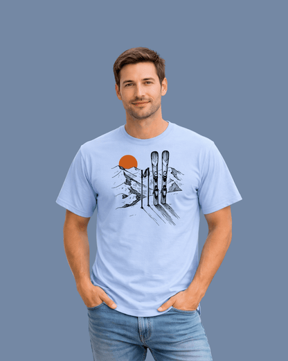 HandDrawn Ski Landscape T-shirt