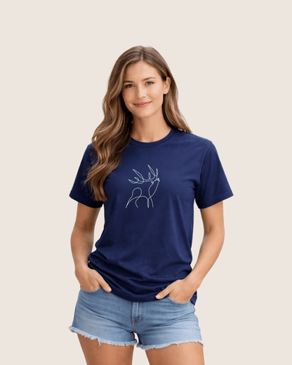 Line Art Deer T-shirt