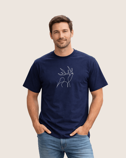Line Art Deer T-shirt