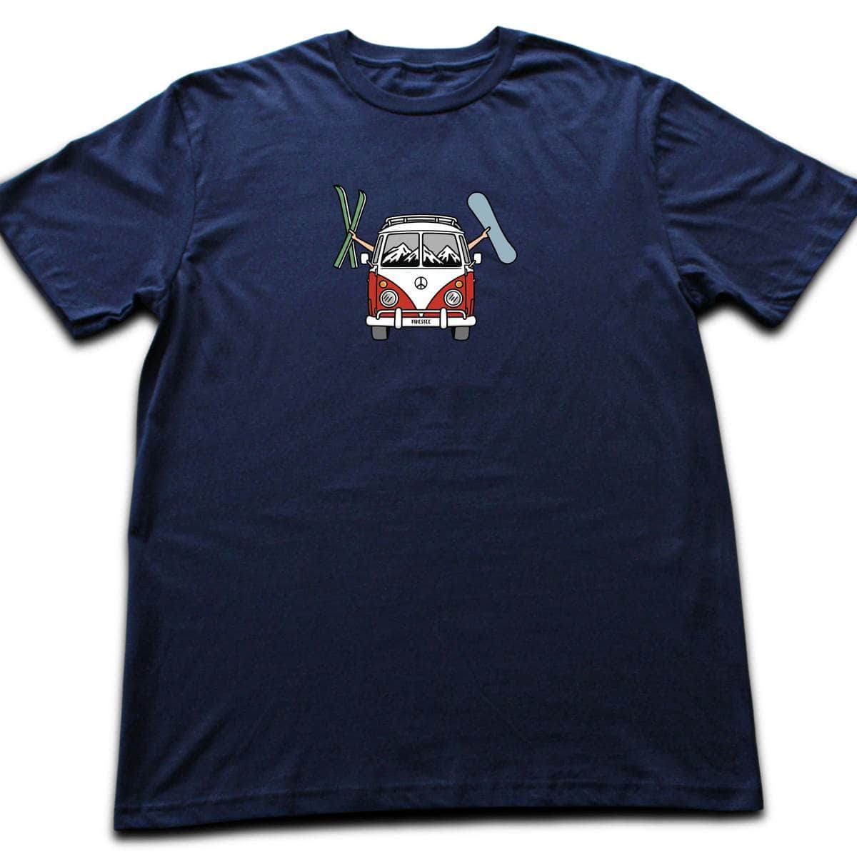 Ski And Snowboard Van T-shirt - Navy