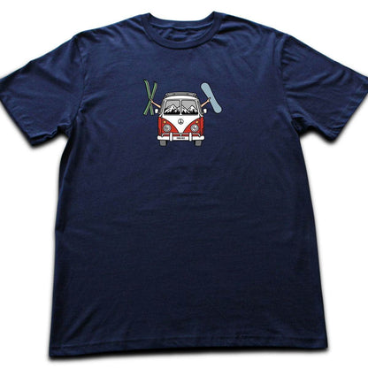 Ski And Snowboard Van T-shirt - Navy