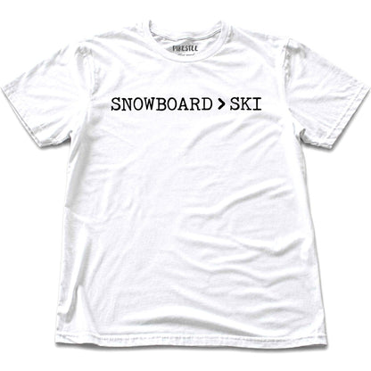 Snowboard Is Better T-shirt - White