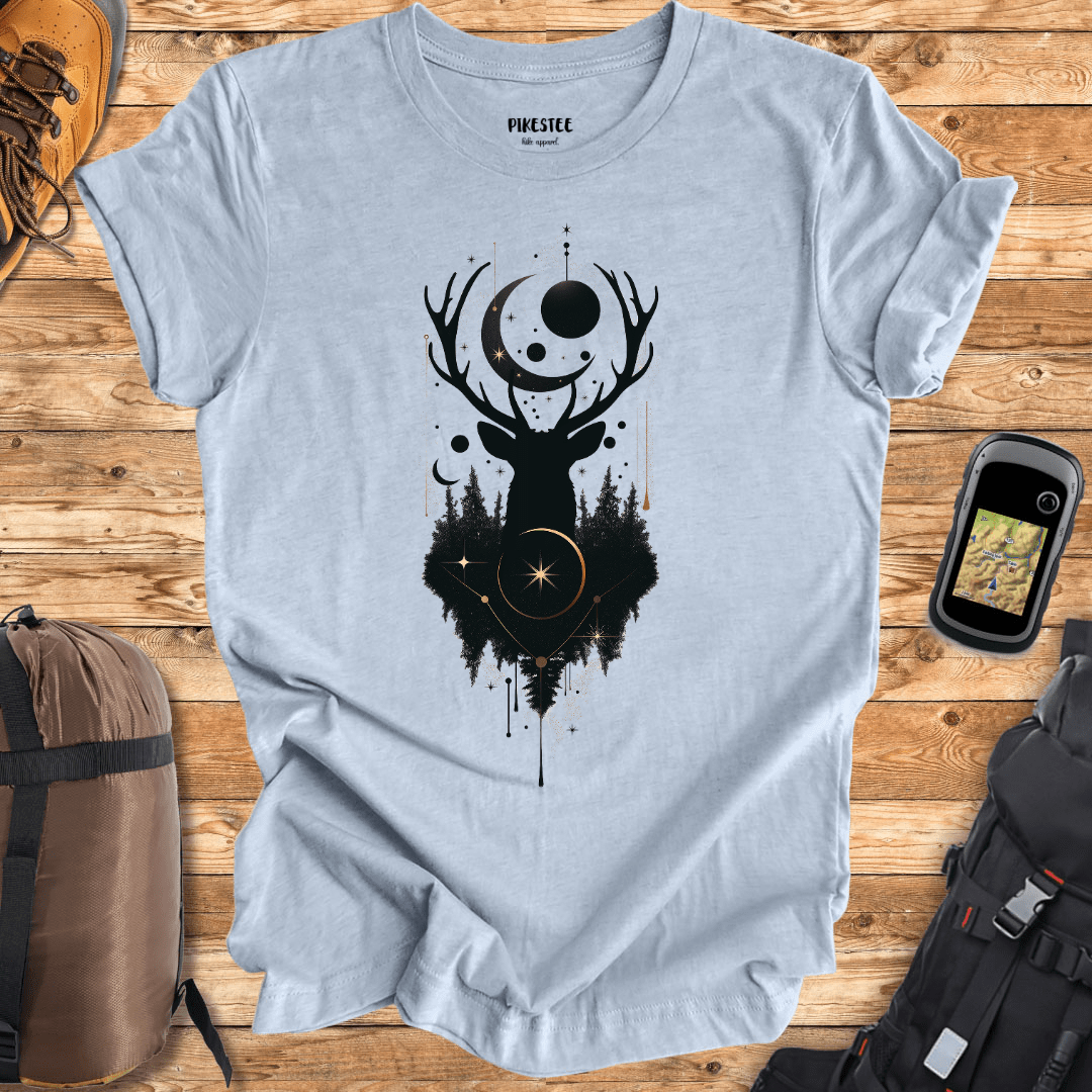 " Deer Black and gold" graphic T-shirt