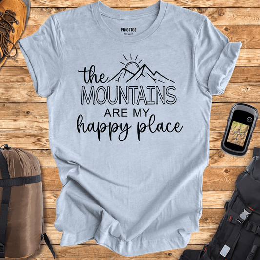 "The Mountains are my Happy Place" graphic T-shirt