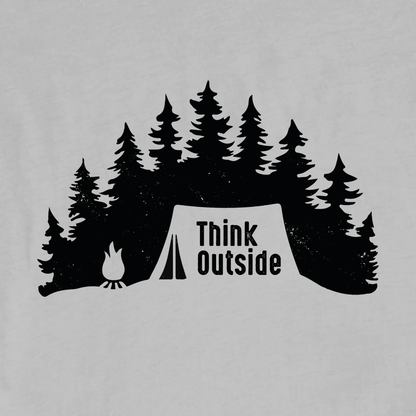 "Camp Landscape, Think Outside" graphic T-shirt