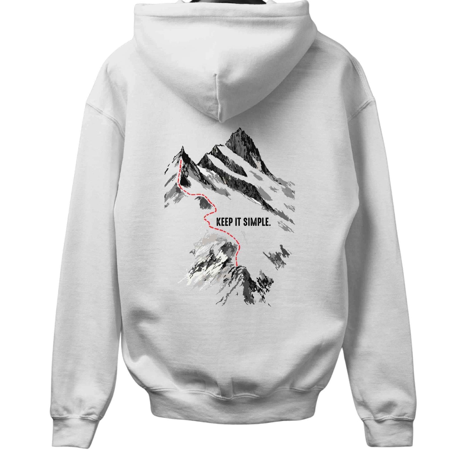 Simple Mountain Back-Print Hoodie