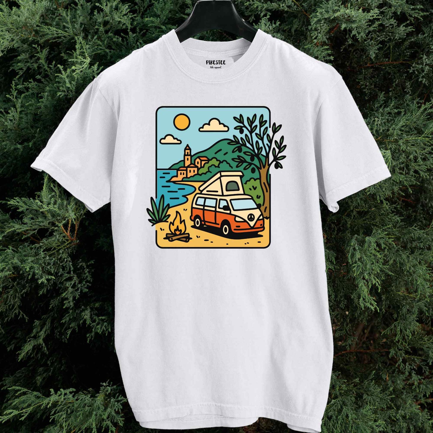 Cartoon Van Town T-shirt