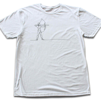 Archery Woman Line Art T-shirt