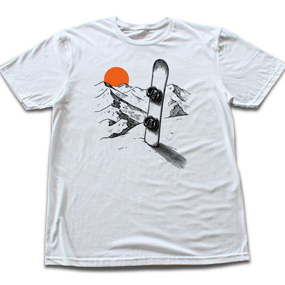 Hand Drawn Snowboard Landscape T-shirt