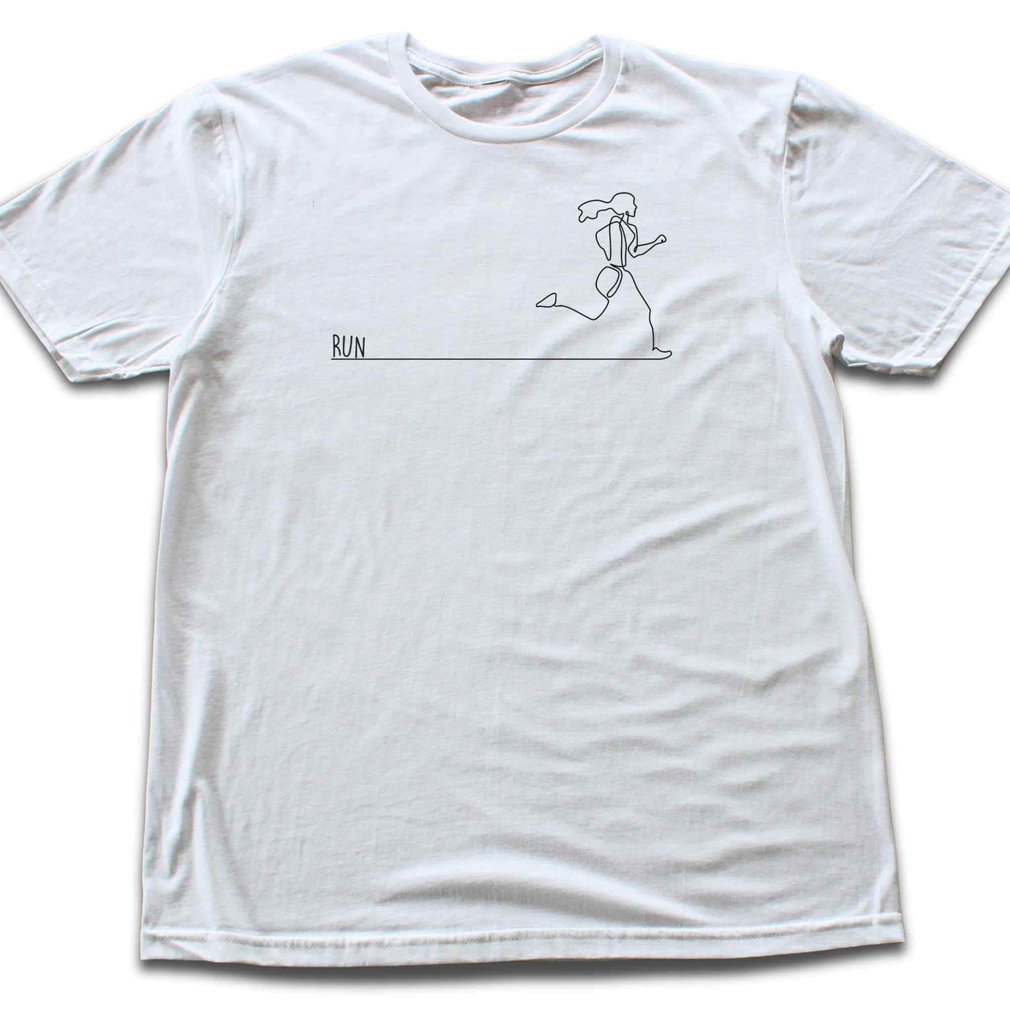Line Art Running Girl T-shirt