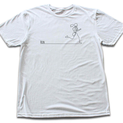 Line Art Running Girl T-shirt