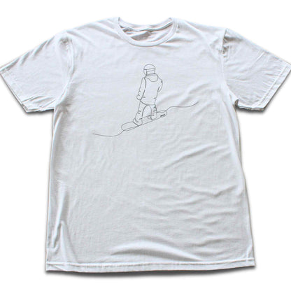 Snowboard Back Line Art T-shirt