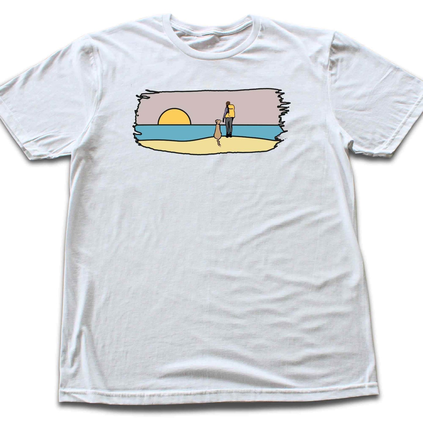 Girl And Dog Beach T-shirt