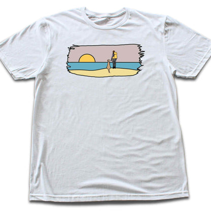 Girl And Dog Beach T-shirt