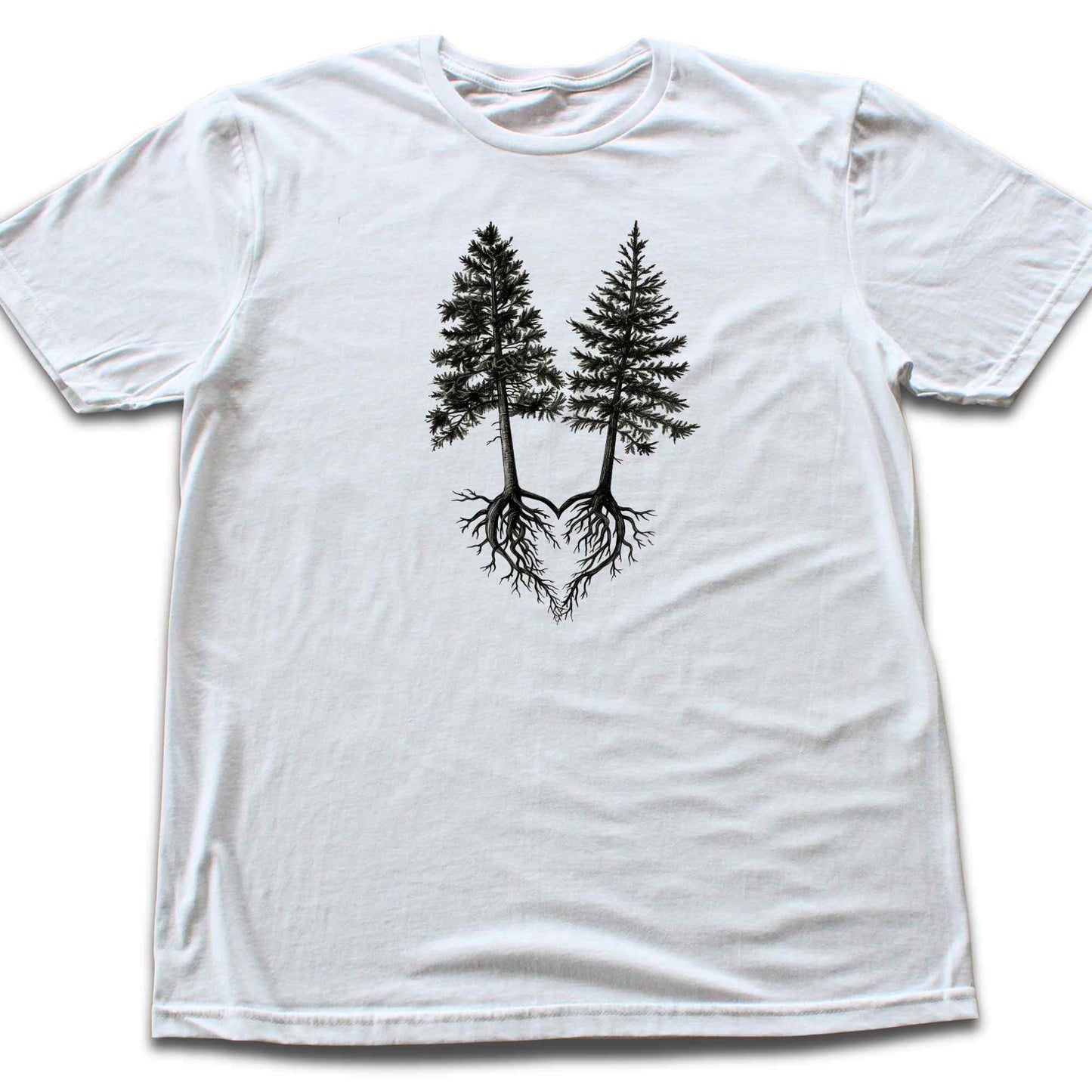 Pine Trees Roots Heart T-shirt
