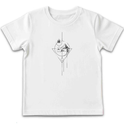 Geometric Art Mountain Kids T-Shirt