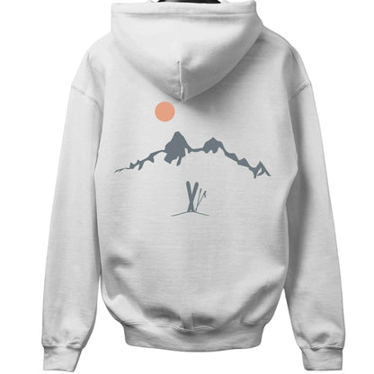 Ski Mountain Landscape Back-Print Hoodie
