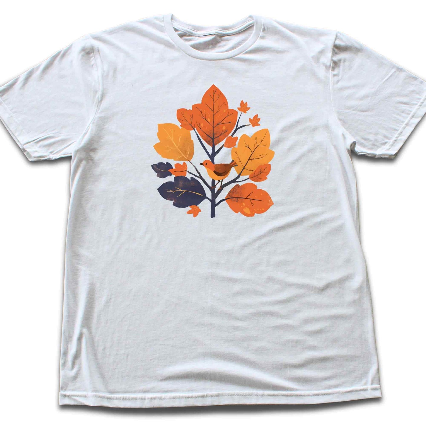 Bird and Leaves Graphic T-shirt