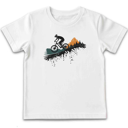 Bike In The Mountain Kids T-Shirt