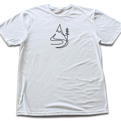 Line Art River Landscape T-shirt