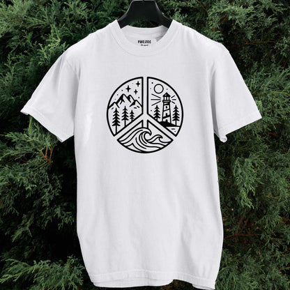 Peace Sign Lighthouse T-shirt