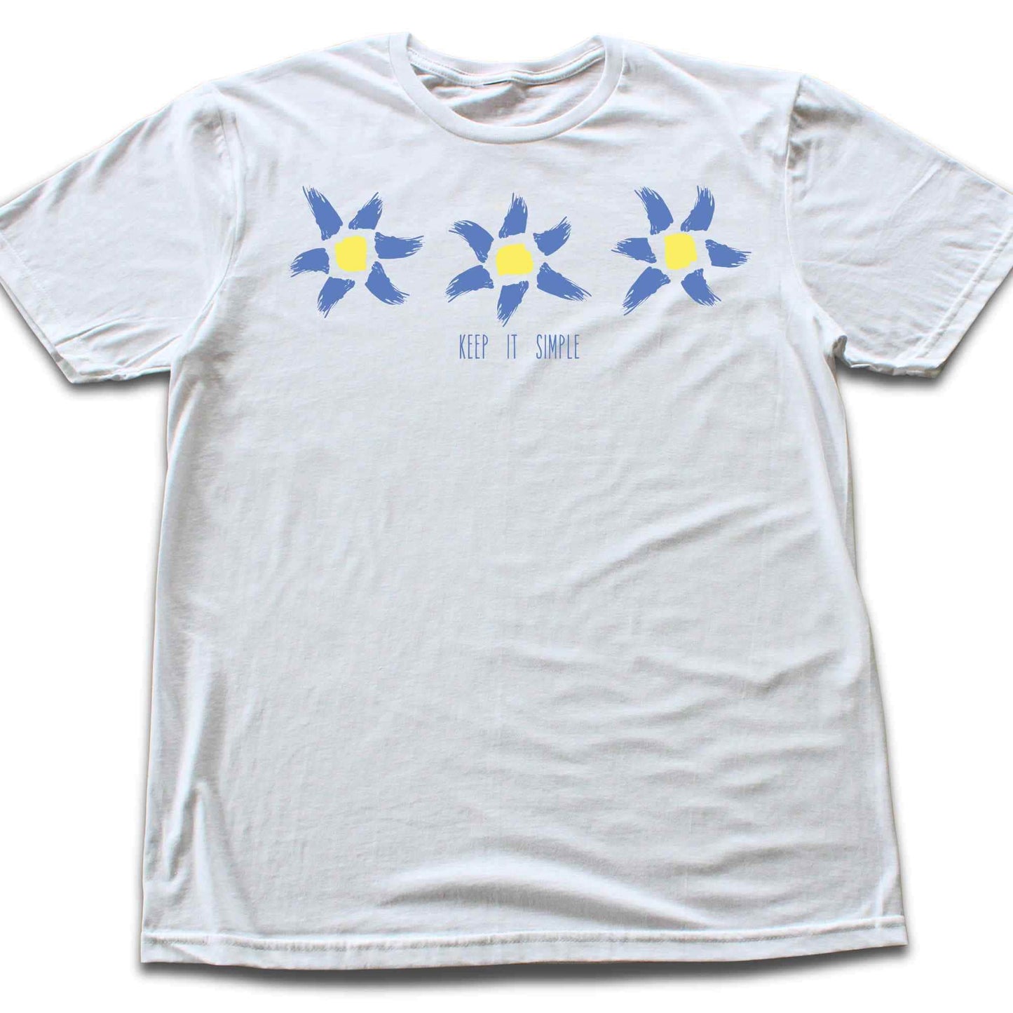 Keep It Simple Blue Sun Flowers T-shirt