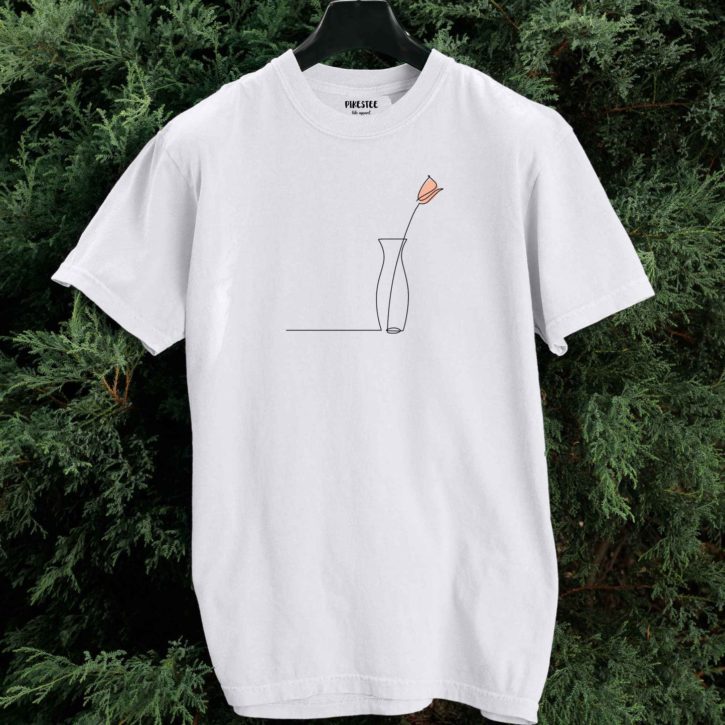 Rose Line Art T-shirt