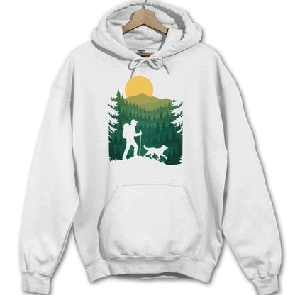 Hiking And Dog Landscape Hoodie