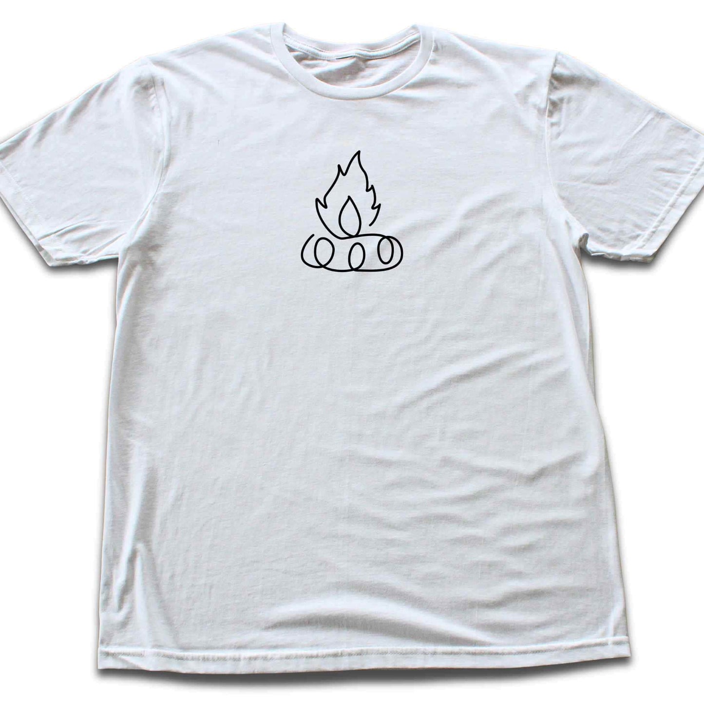 Line Art Camp Fire T-shirt
