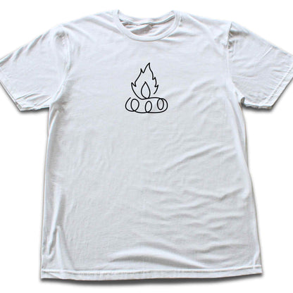 Line Art Camp Fire T-shirt