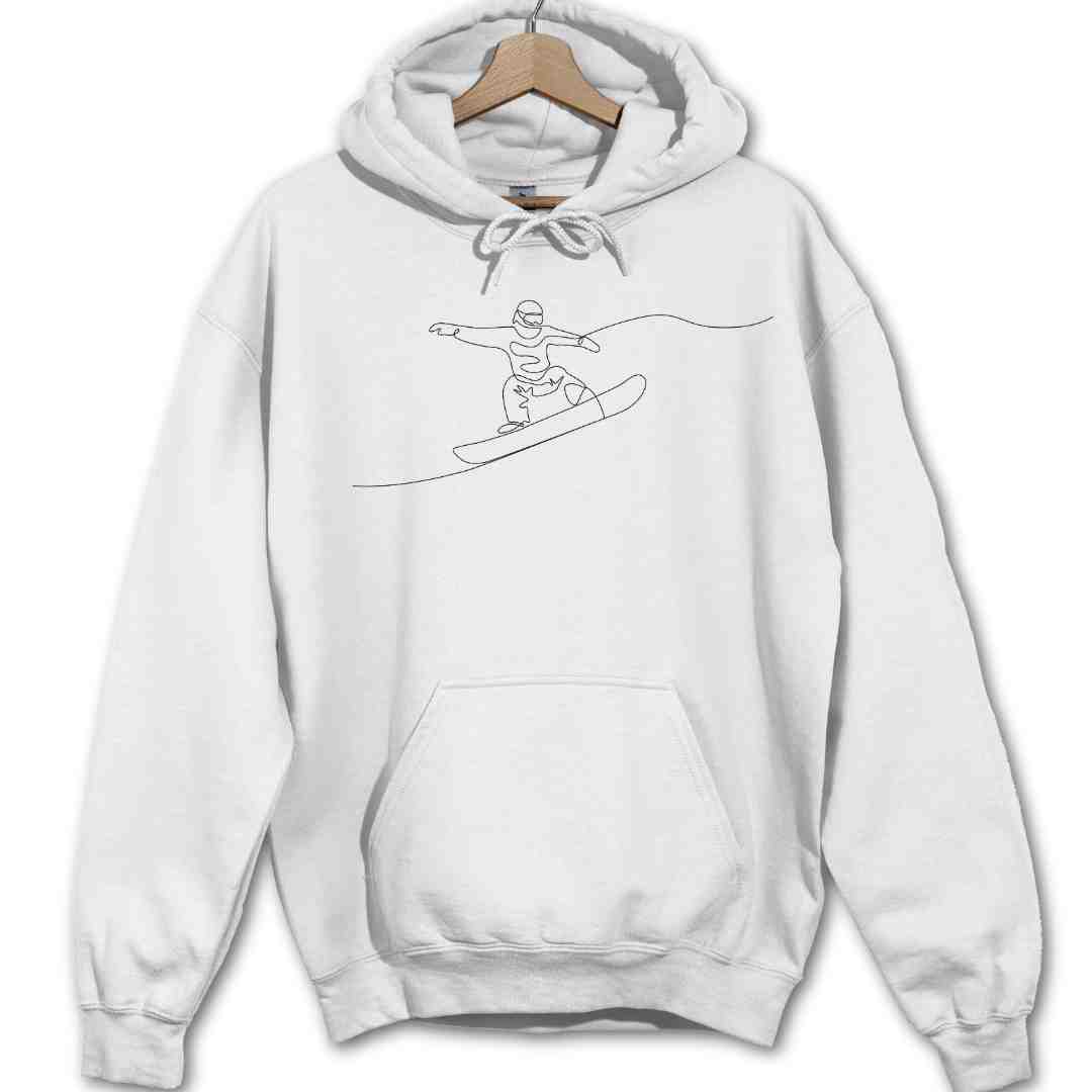 Snowboard Line Art Hoodie